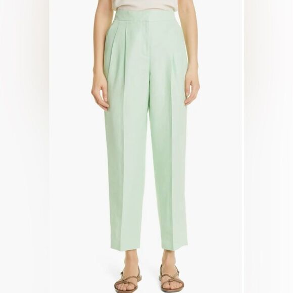 Lafayette 148 New York Franklin Silk & Linen-Blend Pant In Black Size 16 - Picture 2 of 12